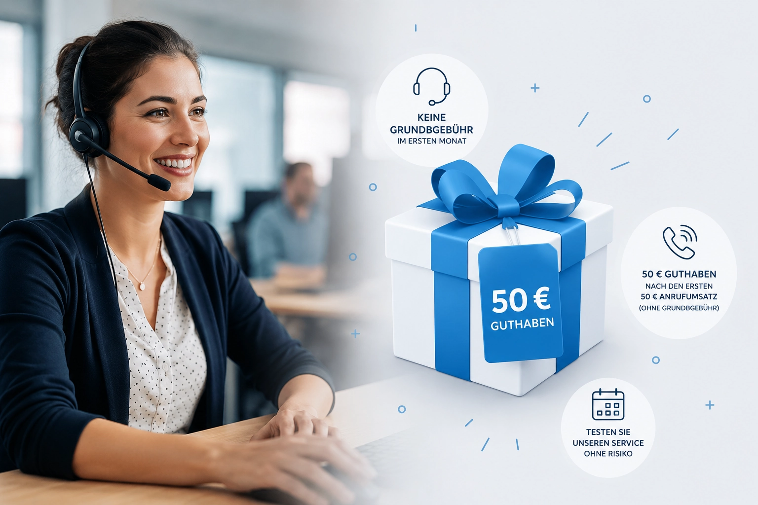 50 Euro Gesprächsguthaben zum Start