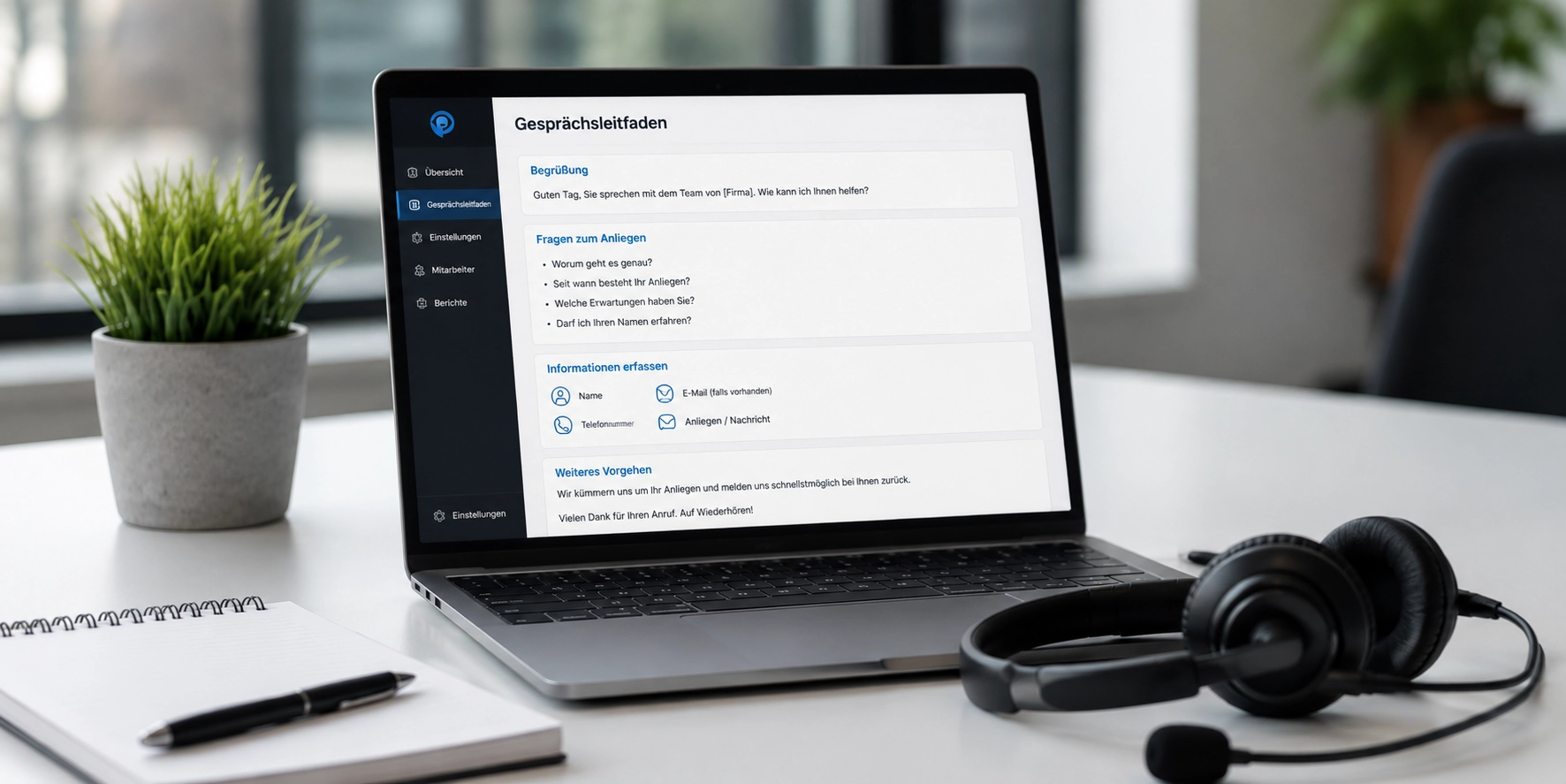 Mitarbeiterin von PowerOn Connect im Gespräch