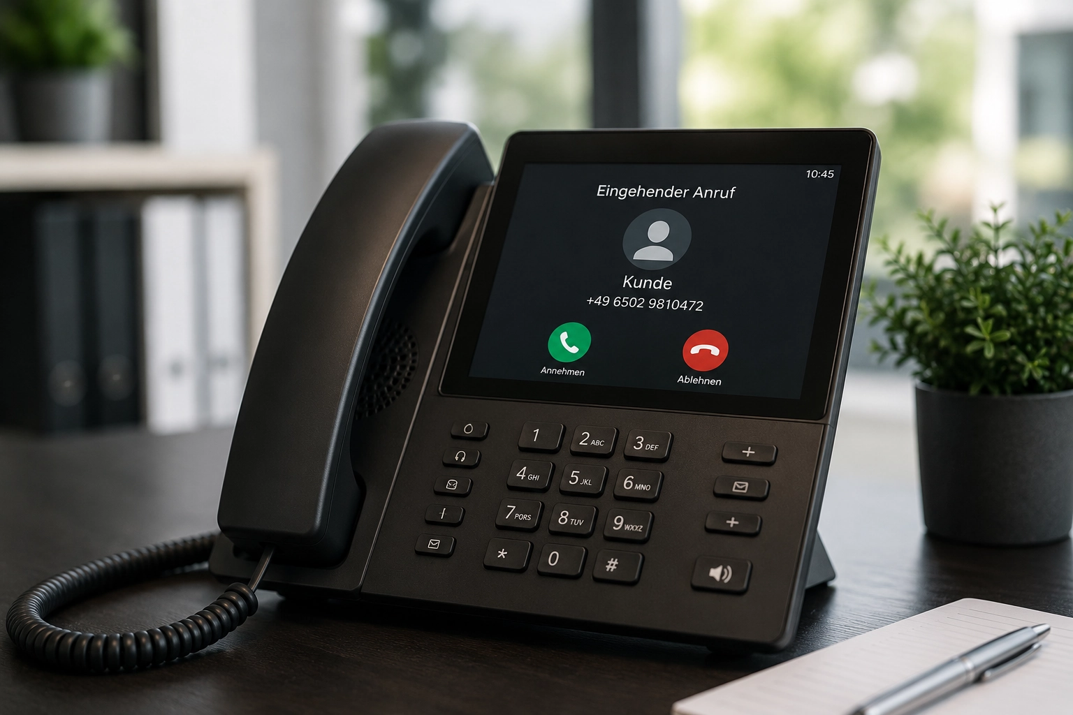 Telefon im Büro von PowerOn Connect